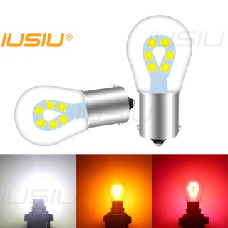 Iusiu BA15S BAY15D LED 1157 1156 ไฟเลี้ยว P21W P21 5W ไฟเบรกย้อนกลับรถยนต์ รถจักรยานยนต์ 3030 12V ล้างรถ ยานพาหนะ กลางวัน วิ่ง หลอดไฟเลี้ยว ไฟตัดหมอกด้านหลัง