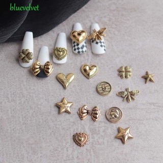 Bluevelvet อุปกรณ์ตกแต่งเล็บ รูปหัวใจ ผึ้ง โบว์ 3D สไตล์ญี่ปุ่นย้อนยุค DIY