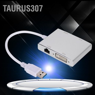 Taurus307 อลูมิเนียมอัลลอยด์อเนกประสงค์คุณภาพสูง USB 3.0 เป็นอะแดปเตอร์แปลง VGA/HDMI/LAN/DVI