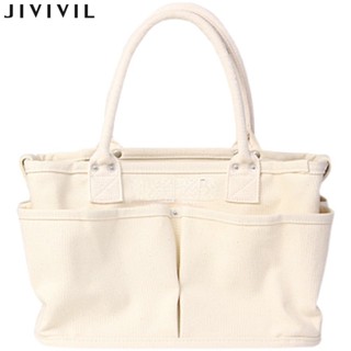 JIVIVILกระเป๋าสะพายหลังอเนกประสงค์สีขาวสำหรับผู้หญิง