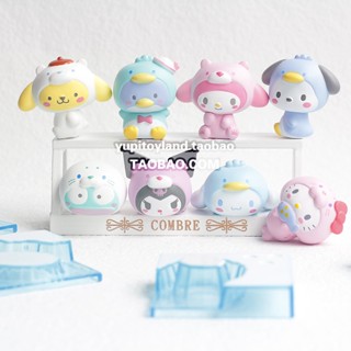 ของเล่นโมเดลฟิกเกอร์ Pvc อนิเมะ Sanrio Hello Kitty My Melody Cinnamorol Ice and Snow Ocean World แฮนด์เมด