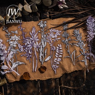 Jianwu สติกเกอร์ PET ลายกระท่อม Huajian สไตล์วินเทจ สําหรับตกแต่งสมุดบันทึก 20 แผ่น