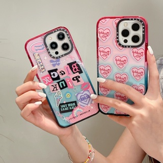 Blackpink เคสโทรศัพท์มือถือแบบแข็ง แต่งกลิตเตอร์ ไล่โทนสี สีชมพู สีฟ้า สําหรับ iPhone 14 13 12 Pro Max