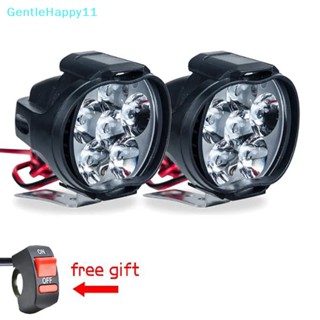 Gentlehappy ไฟสปอตไลท์ LED 6 ดวง สว่างมาก สีขาว สําหรับรถจักรยานยนต์ 1 ชิ้น