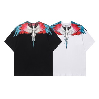 เสื้อยืด พิมพ์ลาย Marcelo Burlon ปีกสีชมพู สําหรับเด็กผู้ชาย และเด็กผู้หญิง