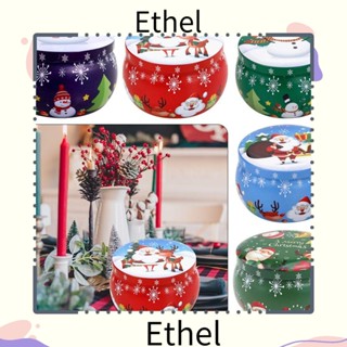 Ethel1 กล่องเหล็กใส่เทียนหอมระเหย รูปคริสต์มาส