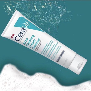 [ของแท้ 100%] CERAVE ACNE FOAMING CREAM CLEANSER BENZOYL PEROXIDE ACNE TREATMENT 150 ml..