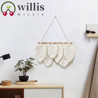 Willis พรมพู่ใบไม้, เชือกฝ้ายทอมือ พรมโบฮีเมียน, นอร์ดิก พร้อมพู่แขวนผนัง สไตล์โบฮีเมียน