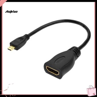 [Sy] สายเคเบิลอะแดปเตอร์แปลง 1080P Micro HDMI ตัวผู้ Type D เป็น HDMI ตัวเมีย 23 ซม.