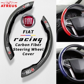 Fiat ปลอกหุ้มพวงมาลัยคาร์บอนไฟเบอร์ หุ้มพวงมาลัยรถยนต์ กันลื่น สําหรับ Fiat Uno Toro 500 Bravo Punto Palio Argo Stilo Strada Mobi High Performance Steering Wheel Cover