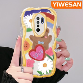 เคสโทรศัพท์มือถือแบบนิ่ม ใส กันกระแทก ลายการ์ตูนหมีน่ารัก สีมาการอง หลากสี สําหรับ Xiaomi Redmi 10 Prime 10C 9 Prime 12C POCO C55 POCO M2