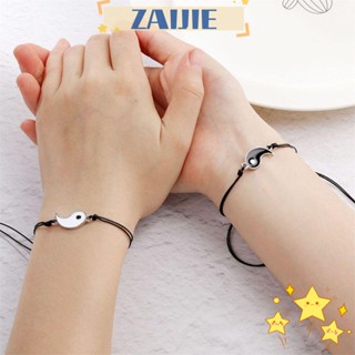 Zaijie24 สร้อยข้อมือเชือกถัก เครื่องประดับคู่รัก ไทเก็ก