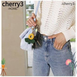 Cherry3 พวงกุญแจ จี้รูปดอกทานตะวัน สไตล์โบฮีเมียน สร้างสรรค์ สําหรับผู้หญิง