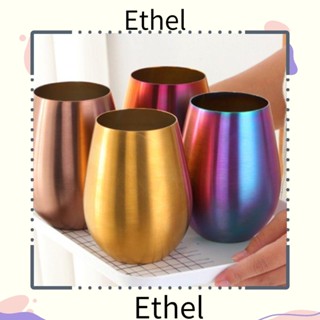 Ethel1 แก้วมักสเตนเลส พร้อมหลอดดูดโลหะ สีโรสโกลด์ ขนาด 500 มล. สําหรับใส่เครื่องดื่ม เบียร์ น้ําผลไม้ ค็อกเทล