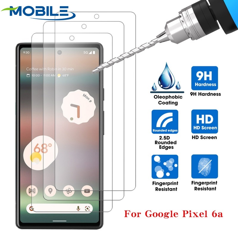 9H Clear Screen tector สําหรับ Google Pixel 6 A เลนส์แก้ว/คลุมทั้งหมด Bubble-free tective ฟิล์มสําหร