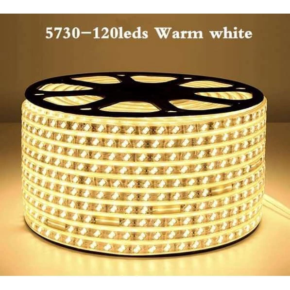 ไฟสายยาง Strip รุ่นใหม่ 5730 ไฟท่อกันน้ำ ไฟตกแต่ง 120LED/เมตร40M 50M 100M 220V ต่อไฟบ้าน ขนาด10mm พร้อมหัวจ่าย