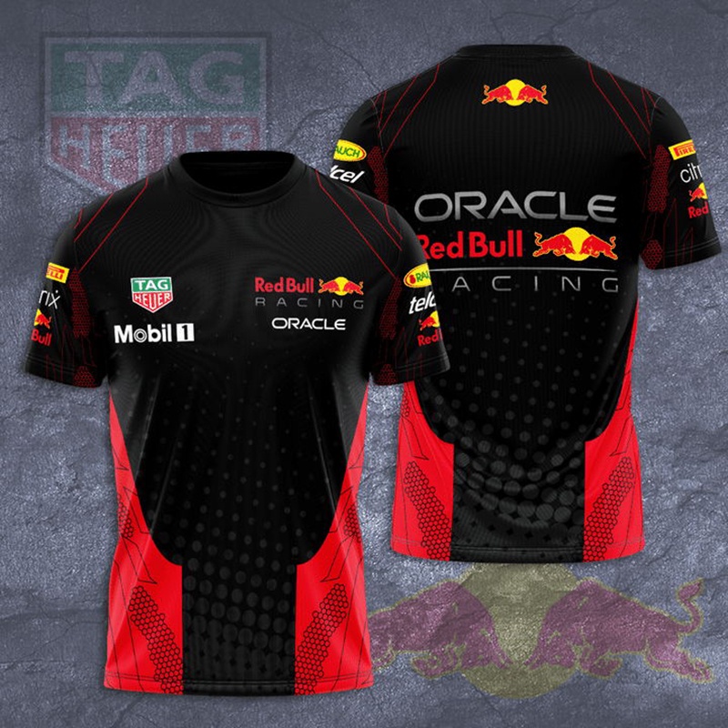 F1 เสื้อยืดลําลอง แขนสั้น พิมพ์ลาย Oracle Red Bull Racing Team Tag Heuer Mobil 1 3D แฟชั่นฤดูร้อน สําหรับผู้ชาย ผู้หญิง