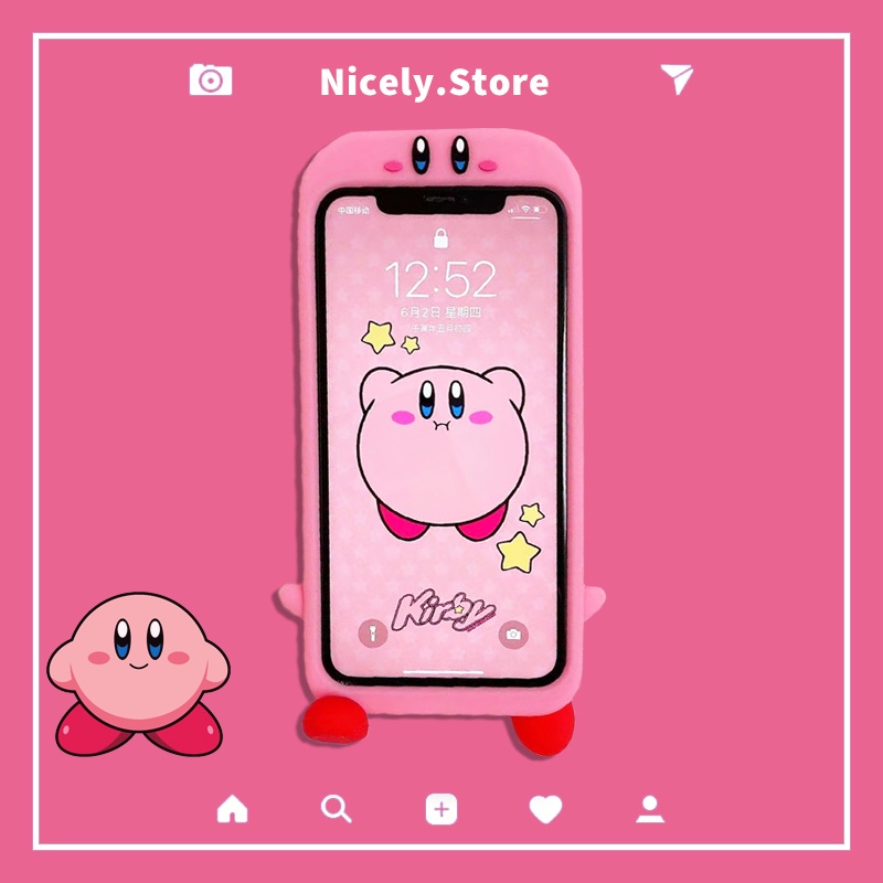 เคสโทรศัพท์มือถือ ซิลิโคน กันกระแทก ลาย Kirby น่ารัก สร้างสรรค์ สําหรับ iPhone 15 14 Plus 13 12 Mini 11 Pro Max Xs Xr X 8 7 6 Plus