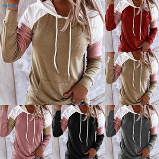 【HODRD】Sweatshirt Women Daily Blouse Casual Hooded Pullover S~XL Hoodie Pockets【Fashion】