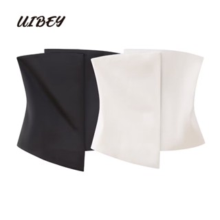 Uibey เสื้อท็อป ผ้าซาติน ผ้าไหม อเนกประสงค์ 3852