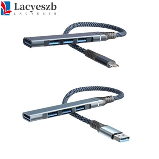 Lacyeszb ฮับ USB 3.0 4 พอร์ต USB Type-C สําหรับแล็ปท็อป PC