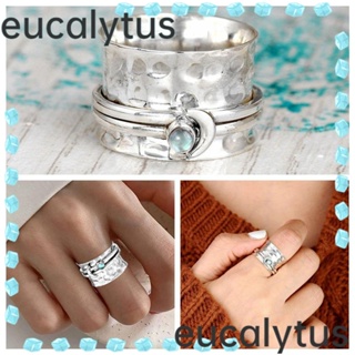 Eucalytus1 แหวนแฟชั่น รูปดวงจันทร์ เครื่องประดับ สําหรับผู้หญิง