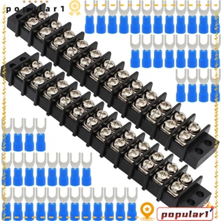 Popular บล็อกขั้วต่อสายไฟ 200v-450v แถวคู่ 20-30A ฉนวนกันความร้อน 12 ตําแหน่ง 2 ชิ้น