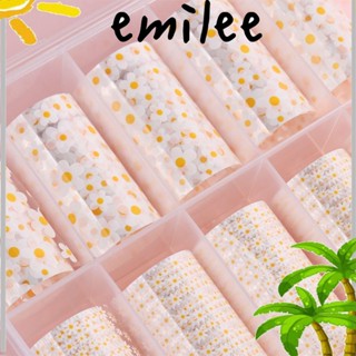 Emilee ฟอยล์เลเซอร์โฮโลแกรม ลายดอกไม้ สําหรับตกแต่งเล็บ