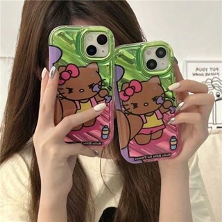 【Muscle Kitty】เคสโทรศัพท์มือถือ ซิลิโคนนิ่ม กันกระแทก ลายเลเซอร์ 3D สําหรับ iPhone 11 14 13 12 Pro XS Max X XR 7 8 Plus