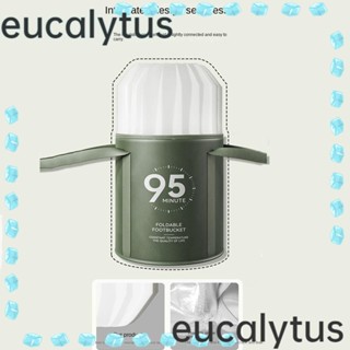 Eucalytus1 ถังแช่เท้า แบบพกพา พับได้ ความจุขนาดใหญ่ สีเทา เขียว แชมเปญ เหลือง สําหรับอ่างล้างหน้า