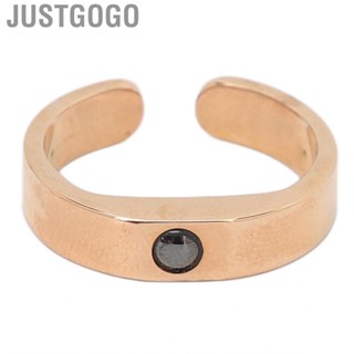 Justgogo Open Snoring Ring Electroplating Adjusted Improve Sleep Breathing for Men Women -snoring