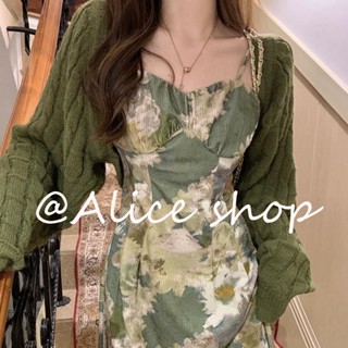 Alice เสื้อแฟชั่นผู้หญิง เสื้อแขนยาว คลุม ไหมพรม ครอปเสื้อแขนยาว  สวย ทันสมัย Unique พิเศษ A21K0AS 36Z230909