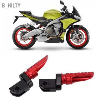 B_HILTY 2pcs รถจักรยานยนต์หมุดเท้าด้านหน้า CNC อลูมิเนียมที่พักเท้าสำหรับ Aprilia RS660 RSV4 Tuono 660 V4 1100