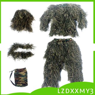 [Lzdxxmy3] Ghillie ชุดยูนิฟอร์ม กางเกง หมวก ระบายอากาศ สําหรับผู้ชาย