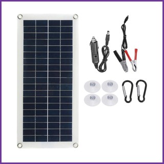 Polycrystalline ชุดแผงพลังงานแสงอาทิตย์ 10 30 100 วัตต์ 12V 10-100A สําหรับตัวควบคุมการชาร์จแบตเตอรี่