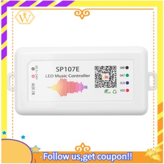 ตัวควบคุมเพลงบลูทูธ WIFI RGB SP107E Pixel IC SPI สําหรับ WS2812 SK6812 SK9822 RGBW APA102 LPD8806 Strip DC5-24V