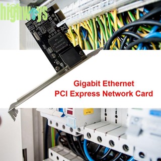 Gigabit อะแดปเตอร์การ์ดเครือข่ายอีเธอร์เน็ต PCI Express RJ45 LAN สําหรับเดสก์ท็อป PC [highways.th]