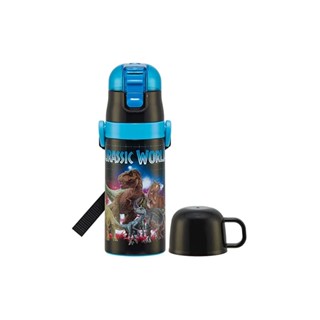 Skater Water Bottle 350ml Jurassic World 23 Childrens Direct Drink with Cup 2WAY Cup Stainless Steel SKDC3-A