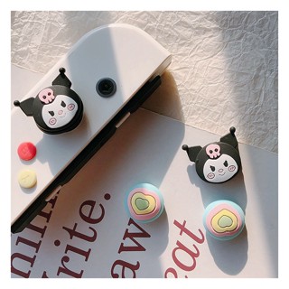 เคสจอยสติ๊ก ซิลิโคน ลาย Kuromi Thumb Grip Cap อุปกรณ์เสริม สําหรับ NS Switch Oled