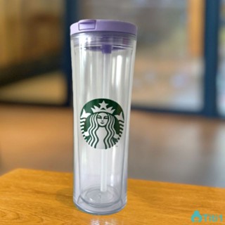 Starbucks Cup Straw Minimalist Transparent Water Cup ถ้วยพลาสติกใส 500มล. TH1