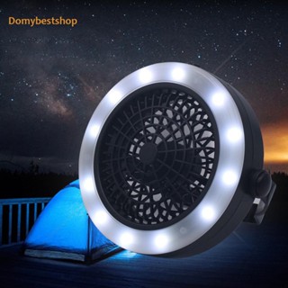 [Domybestshop.th] พัดลมไฟฉุกเฉิน LED เสียงเบา 3-in-1 สําหรับเดินป่า และรถยนต์