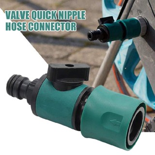 New Quick Hose Connector Garden Watering Plastic Shut Off Valve Pipe Adapter