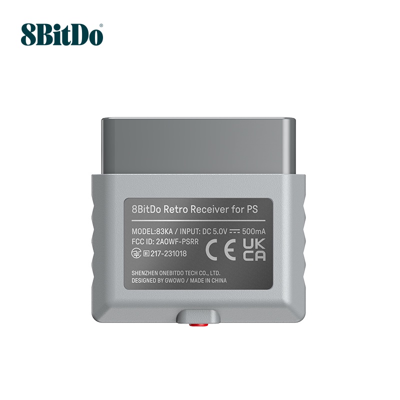 8Bitdo PS ตัวรับสัญญาณบลูทูธอะแดปเตอร์ย้อนยุครองรับสําหรับโฮสต์ PS1/PS2 Windows 10/11 อุปกรณ์เสริมเกมคอนโทรลเลอร์