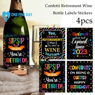 Happy Retirement ป้ายฉลากติดขวดไวน์ วิสกี้ I5L9