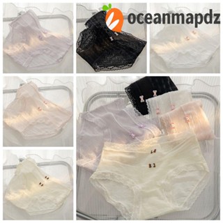 Oceanmapdz กางเกงชั้นใน ผ้าฝ้าย ผ้าตาข่าย แต่งลูกไม้ สไตล์ญี่ปุ่น สําหรับผู้หญิง