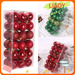 Liaoy ลูกบอลพลาสติก ขนาด 4 ซม. สําหรับแขวนตกแต่งบ้าน เทศกาลคริสต์มาส DIY 36 ชิ้น