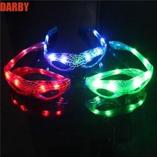 Darby แว่นตาคอสเพลย์สไปเดอร์แมน มาร์เวล เรืองแสง LED สําหรับปาร์ตี้ฮาโลวีน