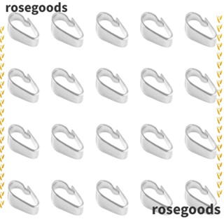 Rosegoods1 ตะขอเชื่อมต่อโซ่ สีเงิน สําหรับทํางานฝีมือ DIY