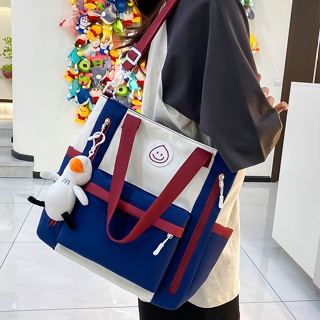 4 สี ไนลอน แฟชั่นเกาหลี Ulzzang Ins ญี่ปุ่น ผู้หญิง กระเป๋าโท้ท กระเป๋าถือ กระเป๋าสะพายไหล่ สําหรับผู้หญิง