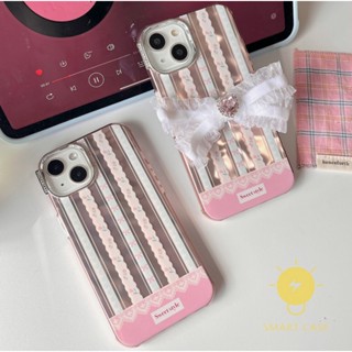 For เคสไอโฟน 14 Pro Max [Wave Texture Plating Pink Sweet] เคส Phone Case For iPhone 14 Pro Max 13 12 11 For เคสไอโฟน11 Ins Korean Style Retro Classic Couple Shockproof Protective TPU Cover Shell